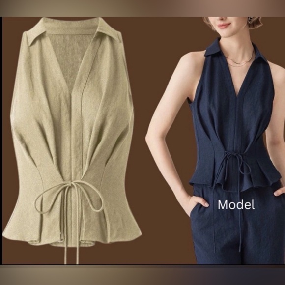 OGL Cream Sleeveless Top - Picture 7 of 9